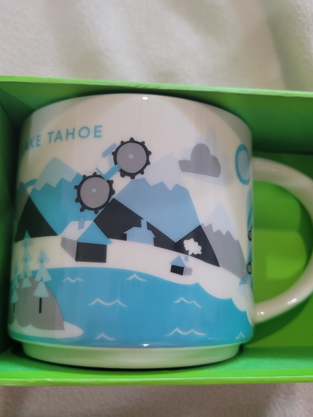 Starbucks Lake Tahoe Blue Scenic Ceramic Coffee Mug You Are HERE